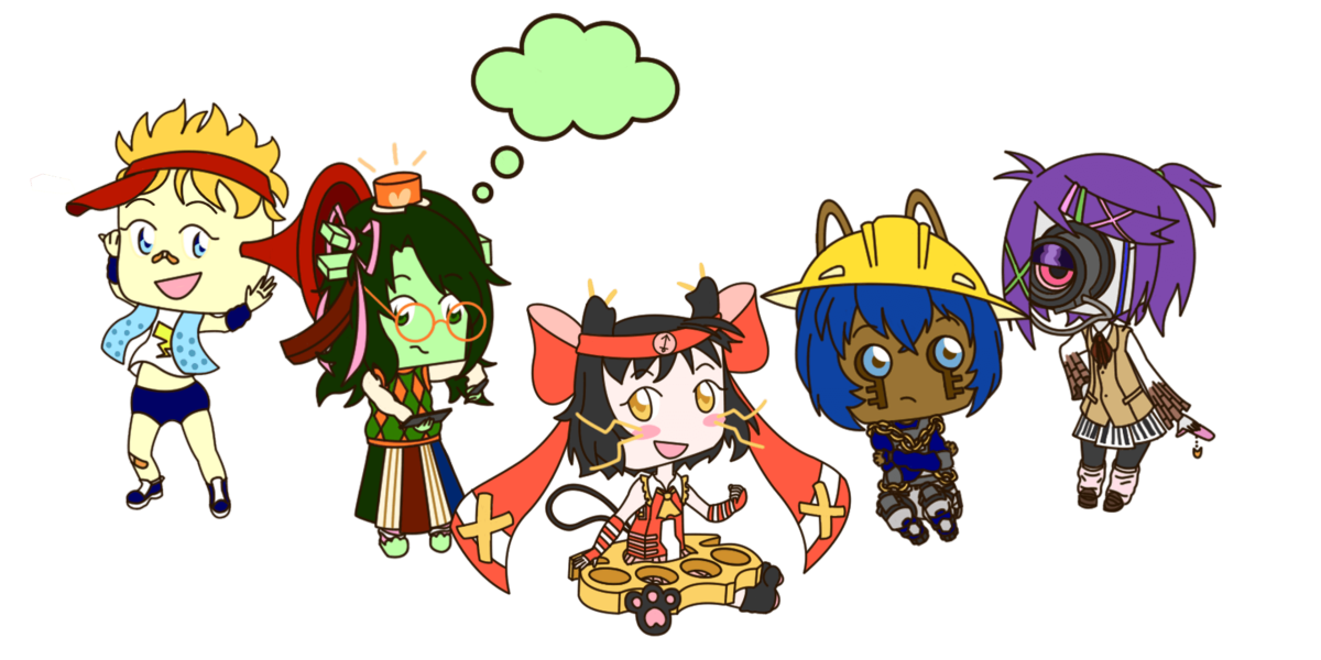 bannière de toutes les mascottes KawaiKUNAI, kawaii